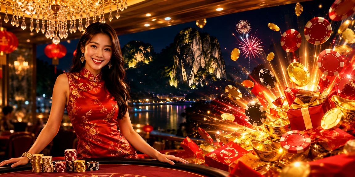 Suasana kasino hiburan gaya Malaysia di Ipoh bagi permainan Baccarat langsung